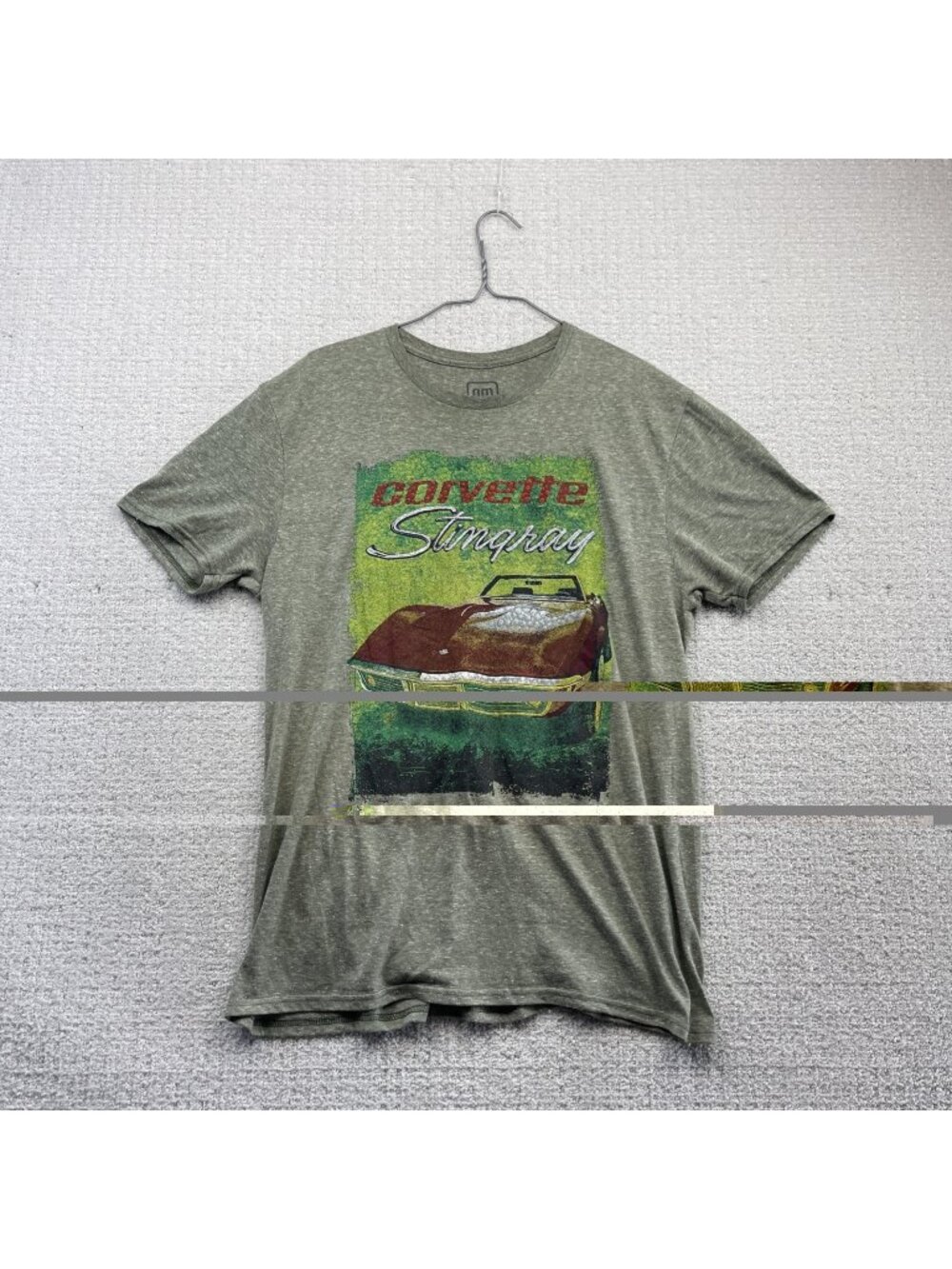Corvette Stingray x GM Tee T Shirt Size L Distressed Retro Car Racing 90’s